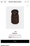 RUDSAK Moda Down Parka Brown Faux Fur Trim Belted Removable Hood Women