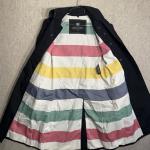 Hudson’s Bay Company Women’s Belted Trench Coat Black Size 4 Striped Lining 