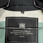 Hudson’s Bay Company Women’s Belted Trench Coat Black Size 4 Striped Lining 