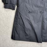 Hudson’s Bay Company Women’s Belted Trench Coat Black Size 4 Striped Lining 