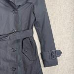 Hudson’s Bay Company Women’s Belted Trench Coat Black Size 4 Striped Lining 