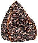 Gouchee Home Beanbag Camo Bean Bag Chair for Kids and Adults - Bean Bag Couch for Indoor Living Spaces - Cozy, Stylish, and Comfy Lazy Sofa Chair for Reading, Gaming, and More - Olive, X-Large