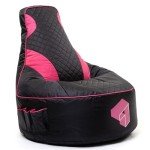 Gouchee Home Beadbox Gaming Bean Bag Chair with High Back, Gaming Sofa with Filling Included for Gamers Pink, X-Large
