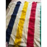 Hudsons Bay Company 100% Wool Multi Stripe Point Blanket Made in England CA00234