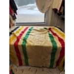 Hudsons Bay Company 100% Wool Multi Stripe Point Blanket Made in England CA00234