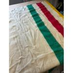 Hudsons Bay Company 100% Wool Multi Stripe Point Blanket Made in England CA00234