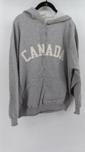 The Shirt Company Men's Hooded Pullover Sweater Size L/G Gray CANADA"