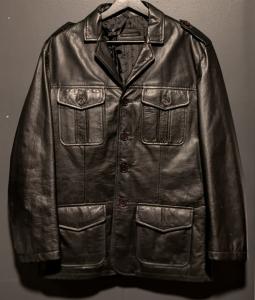 Rudsak Men's Black Leather Field Jacket w/ Quilted Lining Size Medium