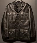 Rudsak Men's Black Leather Field Jacket w/ Quilted Lining Size Medium