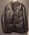 Rudsak Men's Black Leather Field Jacket w/ Quilted Lining Size Medium