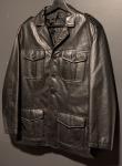 Rudsak Men's Black Leather Field Jacket w/ Quilted Lining Size Medium
