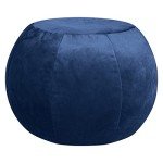 Gouchee Home Plump Velvet Ottoman Multi-Function Vanity Stool Footrest with Filling