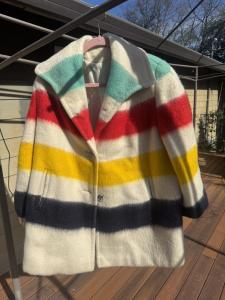 Vintage Hudson’s Bay Blanket Coat – 100% Wool – Made in Canada – 1960s/1970s