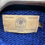 Canadian Wool Eagle Cardigan Hand Knit Cowichan Style Sweater XL Chunky Knit