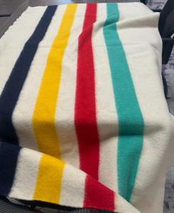 Vtg  70’s Hudson’s Bay Point Company 4 Point Blanket Stripe 100% Wool England