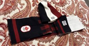 Hudson's Bay Company Canada Team Scarf & Beanie Set Black Red White Official