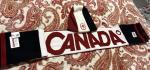 Hudson's Bay Company Canada Team Scarf & Beanie Set Black Red White Official