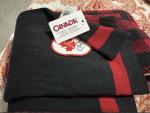 Hudson's Bay Company Canada Team Scarf & Beanie Set Black Red White Official