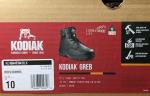 Kodiak Greb Steel Toe Work Boots, Black Leather, Men's 10