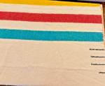 Vintage Hudson’s Bay? 3.5 Point Wool Blanket Cream Striped Twin 59 x 78