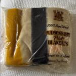 Rare Vintage 1920's Hudson's Bay 4 Point Stripe Blanket 100% Wool Made England