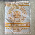 Rare Vintage 1920's Hudson's Bay 4 Point Stripe Blanket 100% Wool Made England