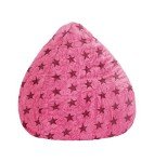 Gouchee Home Fluffy Stars Collection Faux Fur Upholstered Bean Bag Chair, Pink - Sofa Chair for Kids and Adults, Comfy Chair for Bedroom and Living Room Furniture, Lounge Chair, X-Large