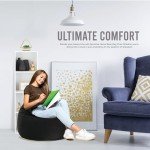 Gouchee Home Easy Collection Bean Bag Chair for Kids and Adults - Ink - Beanbag Couch for Indoor Living Spaces - Cozy Chair, Stylish, and Comfy Lazy Sofa Chair for Reading, Gaming, and More