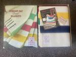 Vtg Hudsons Bay Point Co. 4 Point Blanket Wool Made In England 72x90 Stripe NEW