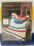 Vtg Hudsons Bay Point Co. 4 Point Blanket Wool Made In England 72x90 Stripe NEW