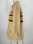 VTG Hudson's Bay Co Wool Point Blanket Jacket Coat Rainbow Stripes button up