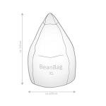 Gouchee Home Easy Collection Contemporary Polyester Upholstered Oversized Bean Bag Chair, Light Blue, x-large