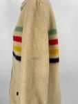 VTG Hudson's Bay Co Wool Point Blanket Jacket Coat Rainbow Stripes button up