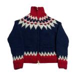 Canadian Sweater Company Wool  Knit Hand Knotted Cowichan Sweater Jacket Sz XS