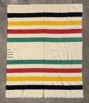 Vtg Hudson’s Bay 3.5 Point Multicolor Stripe Wool Blanket 61x76” England READ