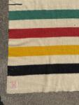 Vtg Hudson’s Bay 3.5 Point Multicolor Stripe Wool Blanket 61x76” England READ