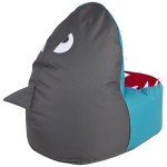 Gouchee Home Shark Brava Bean Bag Chair Children Kids Chair Fun Animal Design Seat Pouf Playroom