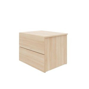 Nexera James Nightstand with 2-Drawers, Beige, 24-Inch
