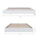 Nexera Platform Bed Frame, White, Full