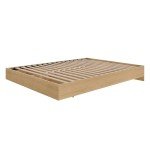 Nexera Platform Bed Frame, Beige, Queen