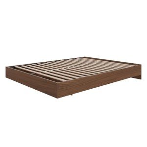 Nexera Platform Bed Frame, Brown, Queen