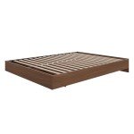 Nexera Platform Bed Frame, Brown, Queen