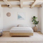 Nexera Platform Bed Frame, Beige, Queen