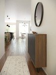 Nexera Slim 2-Door Storage Accent Cabinet, Brown, 39-Inch