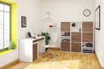 Nexera Reversible Desk Panel for Home Office, White, 48-Inch