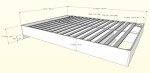 Nexera Platform Bed Frame, Brown, Queen