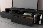 Nexera 72-Inch Tv Stand with 2 Drawers, Black, 72-Inch
