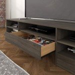 Nexera 72-Inch Tv Stand with A Drawer, Grey, 72-Inch