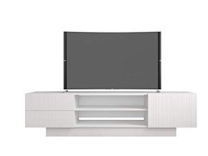 Nexera 72-Inch Tv Stand with 2-Drawers and Cabinet, White, 72-Inch