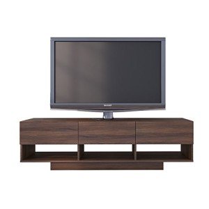 Nexera 60-Inch Tv Stand with 3-Drawers, Brown, 60-Inch